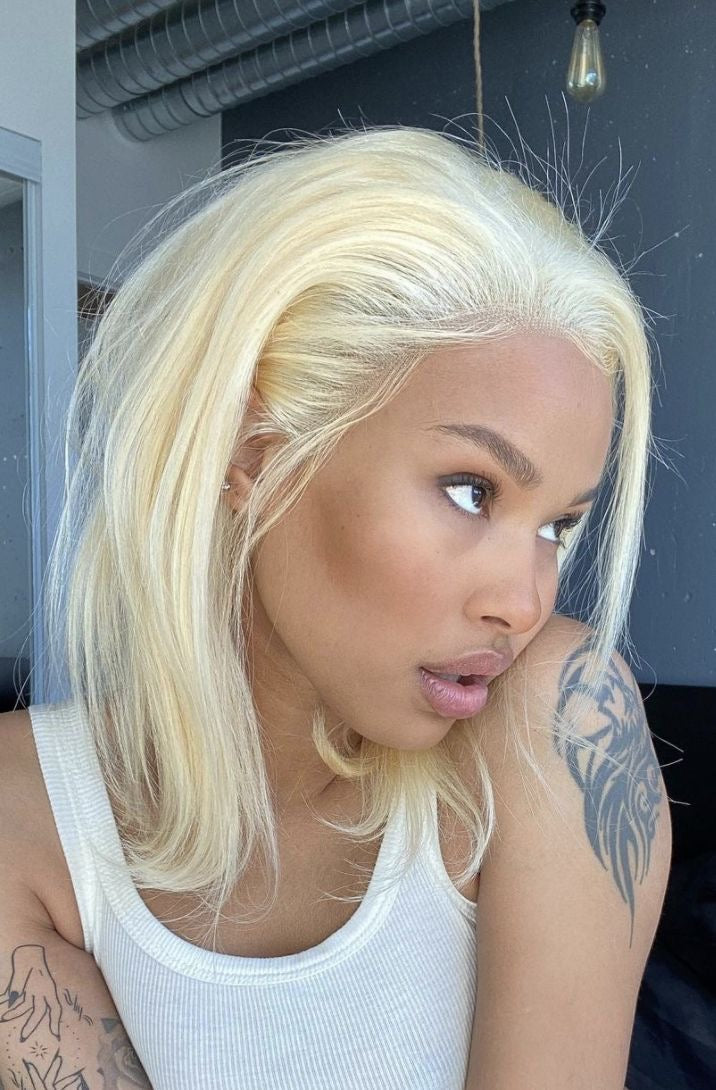 10” frontal blonde wig