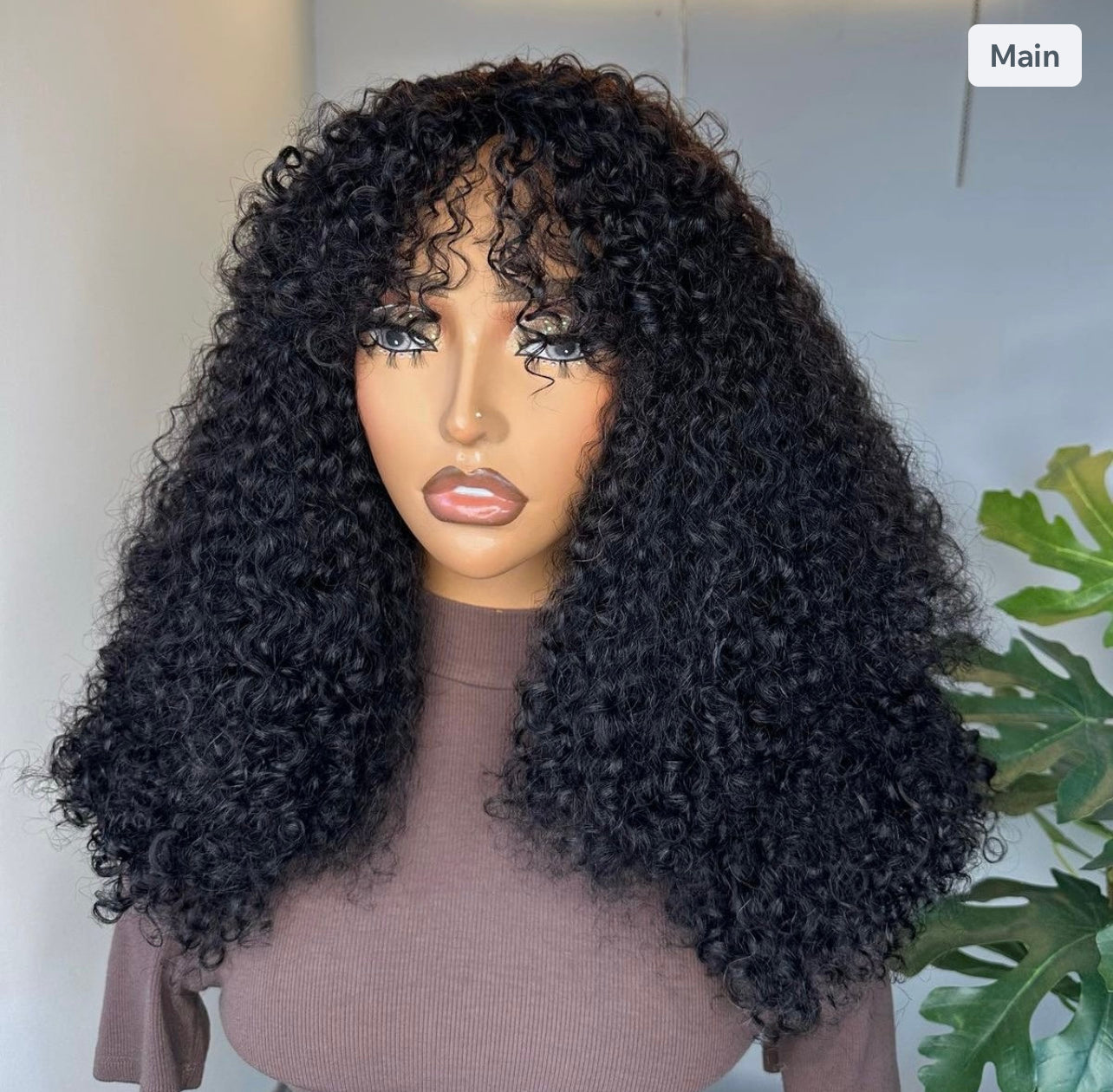 Deep curls fringe 14”