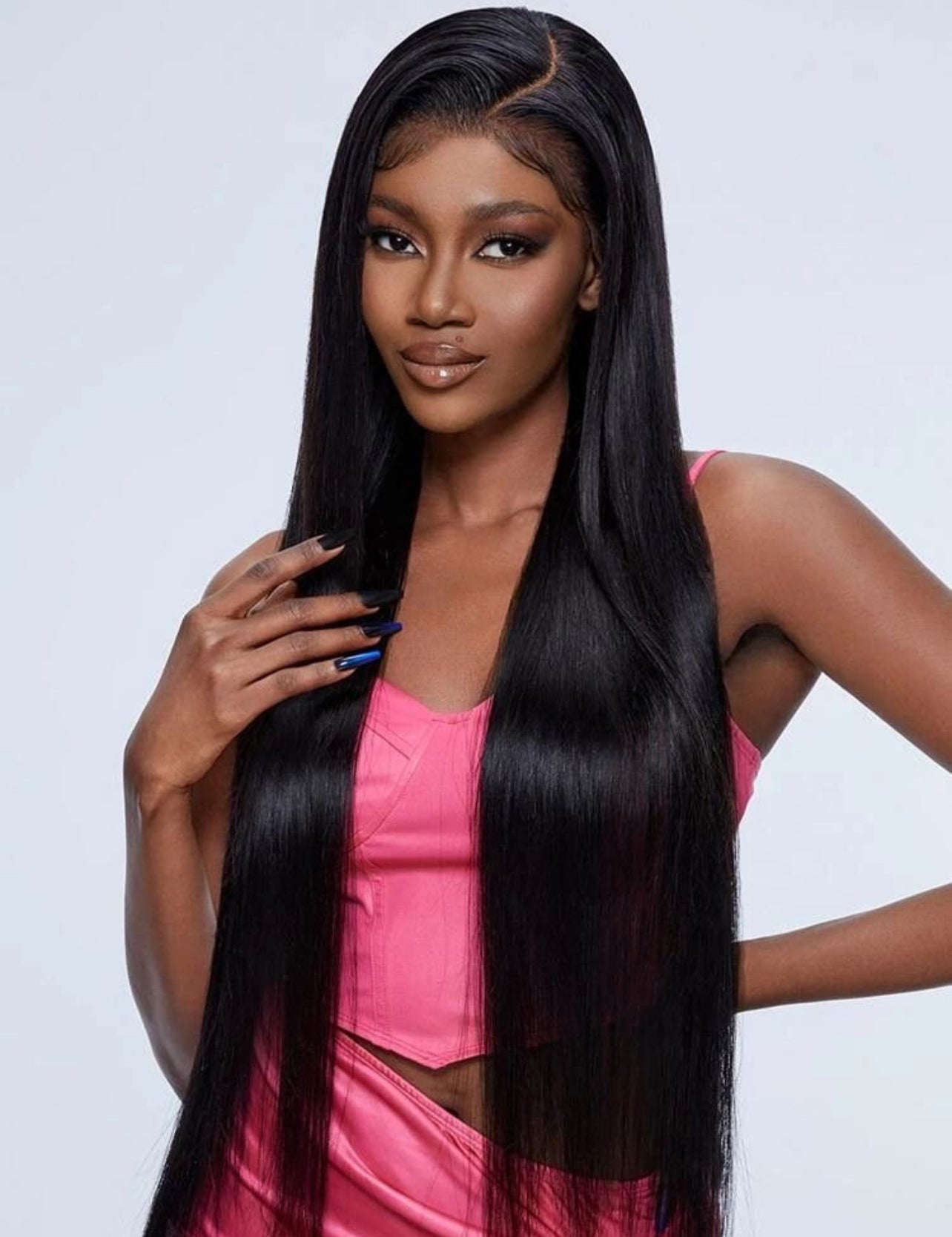24” blended human hair full frontal wig