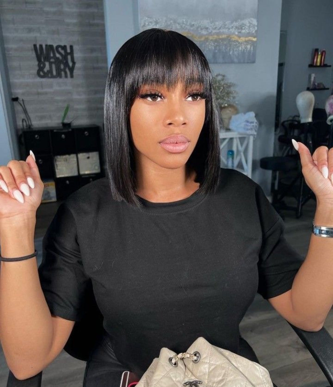 Fringe bob wig 10”