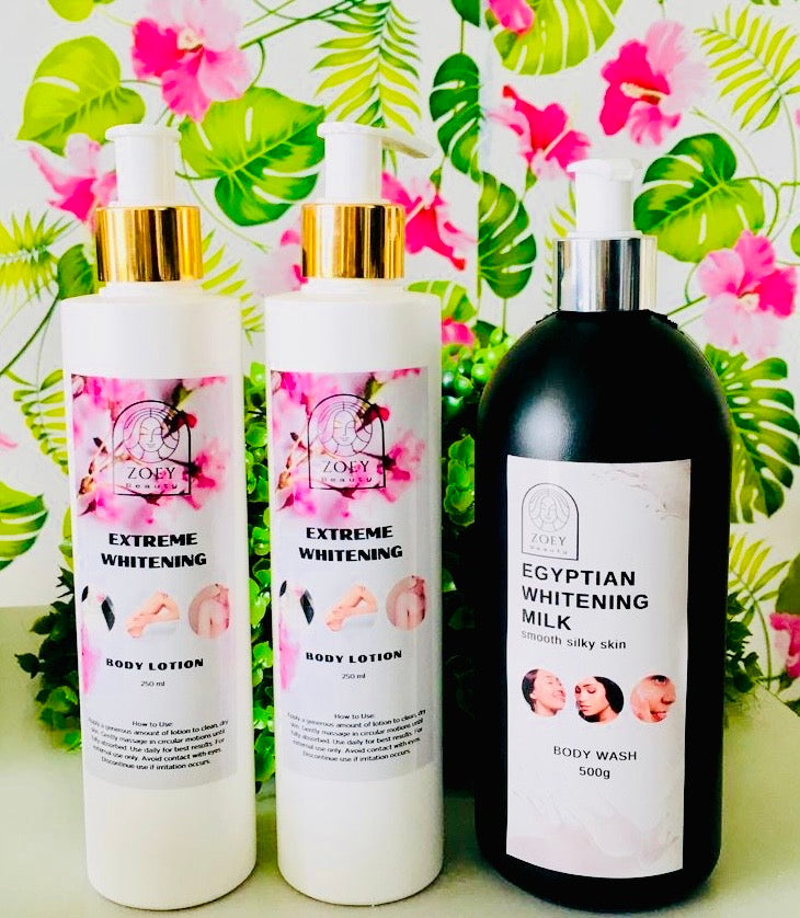 2 extreme body lotions and body milk