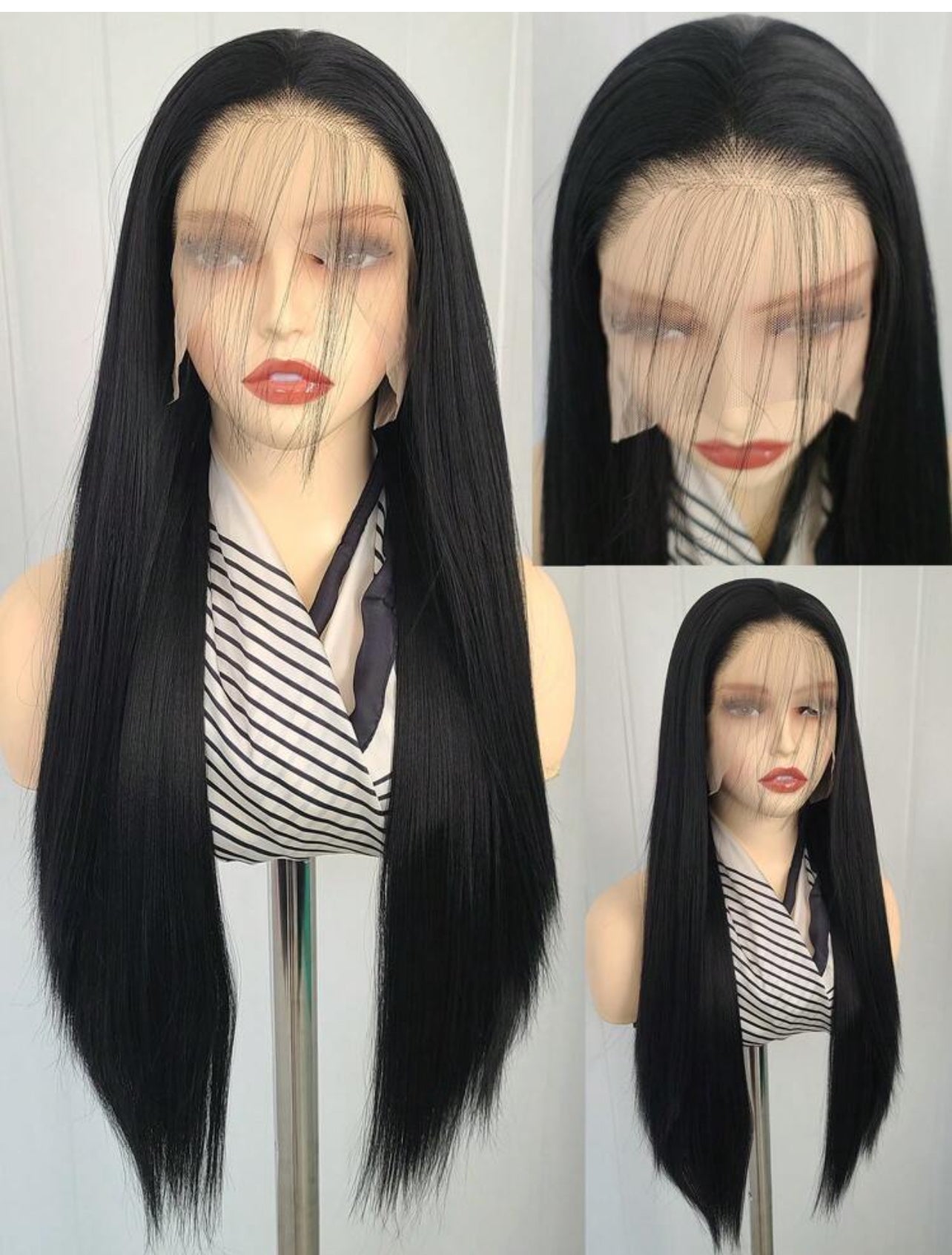 24” blended human hair full frontal wig