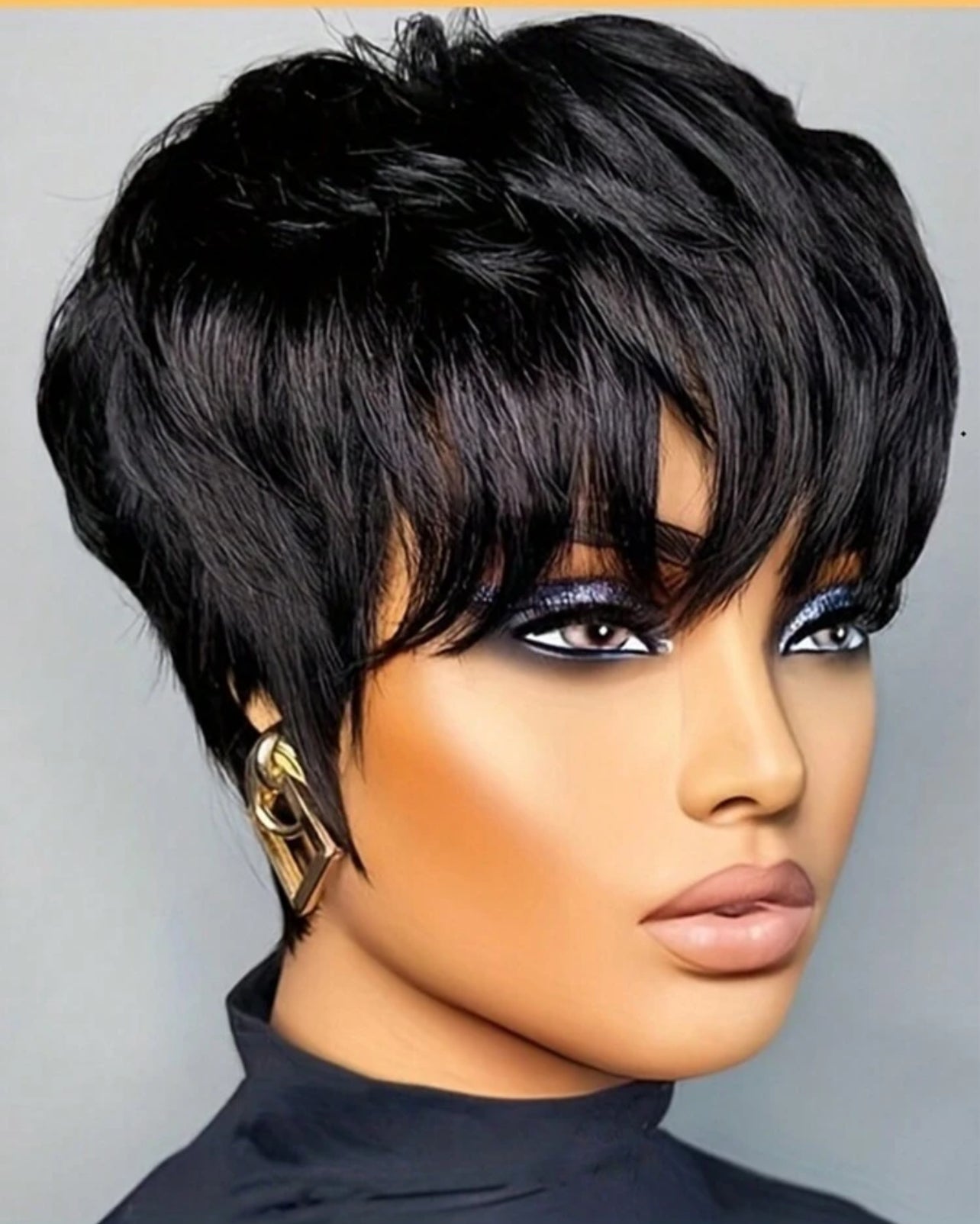 100% human hair pixie wig