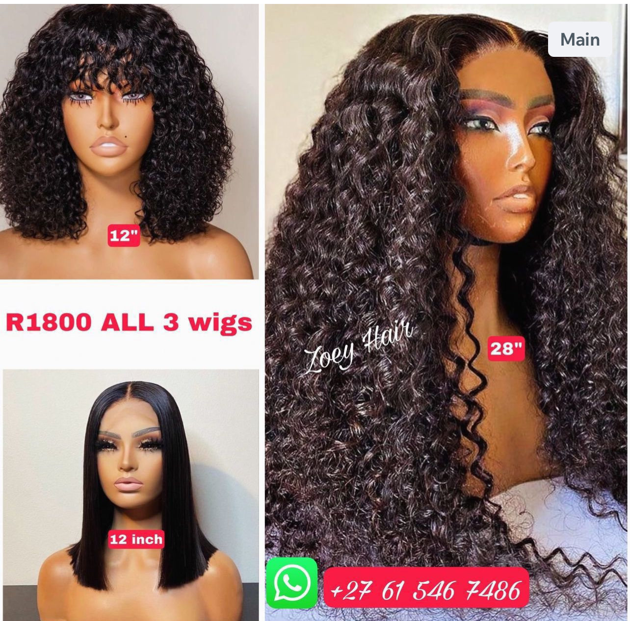 Blended human hair Combo 12456