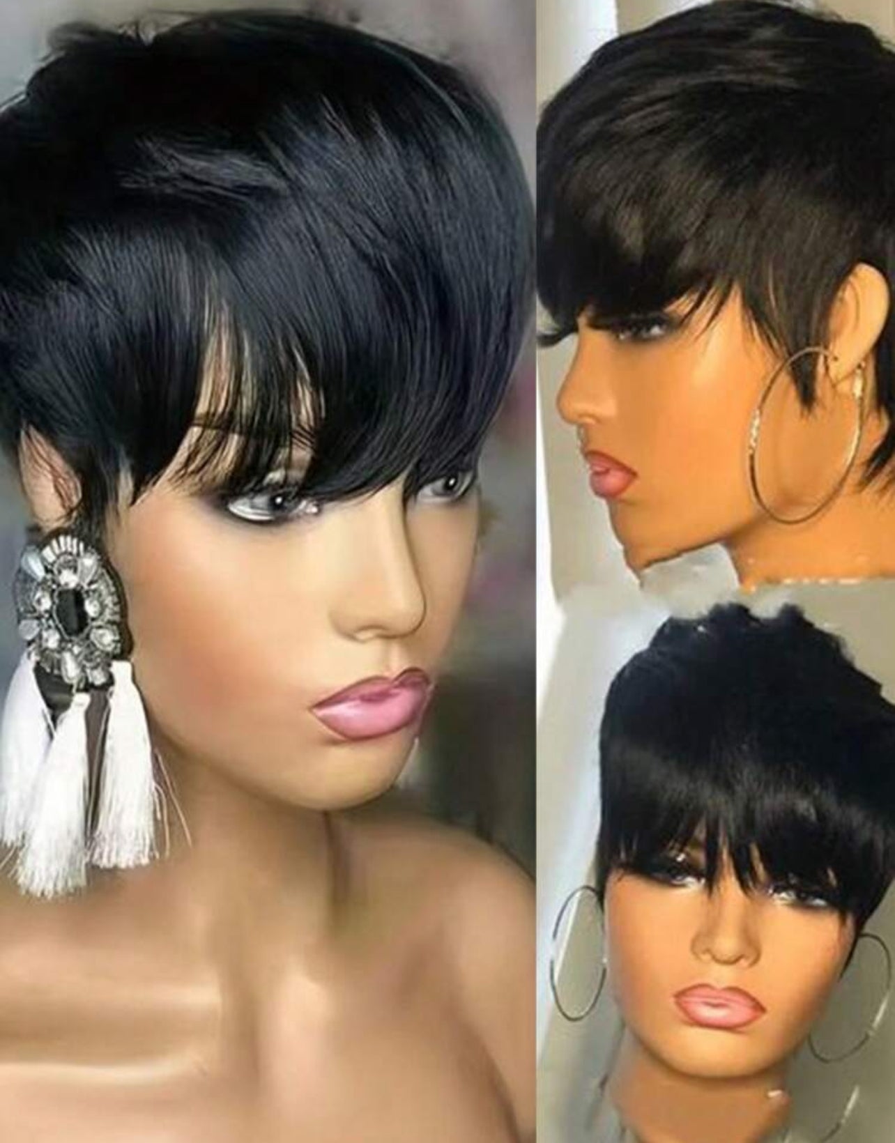100% human hair pixie wig
