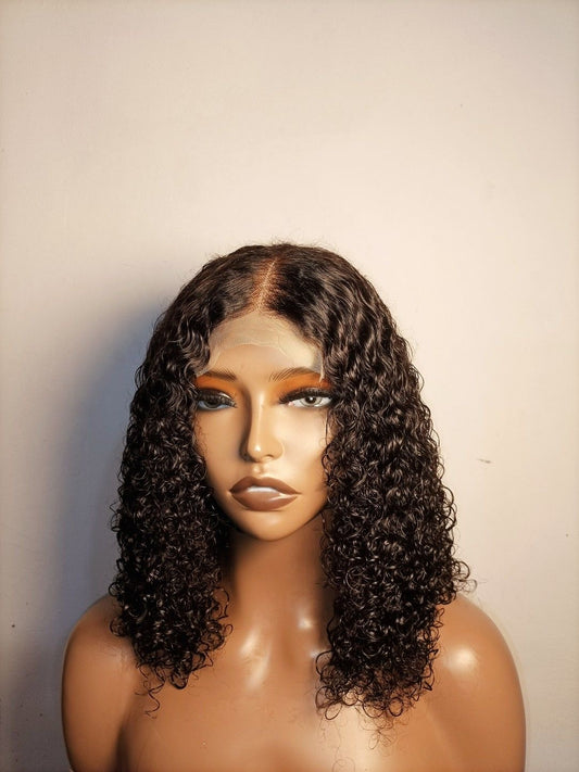 100% human hair water wave 12”