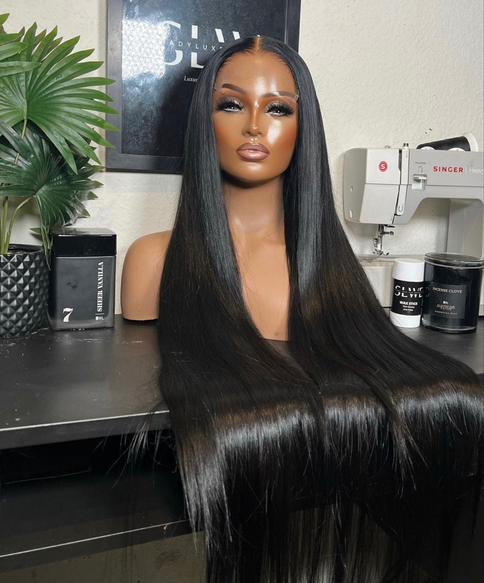 30 inch frontal blended human hair