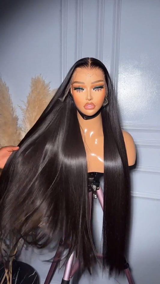 30 inch frontal blended human hair