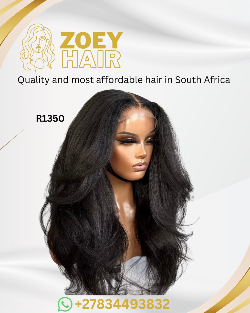 T-part Human hair Loose curl